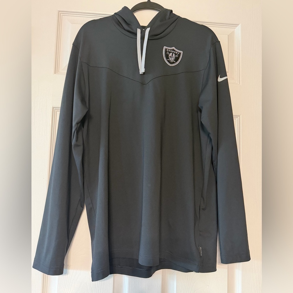 NFL Gray Hoodie with White Drawstrings